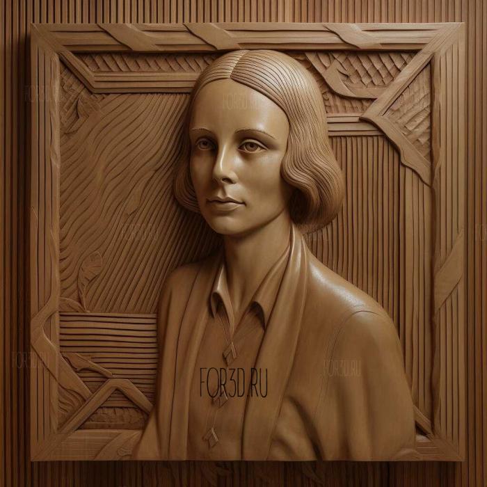 Greta Garbo 2 stl model for CNC